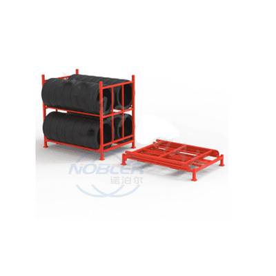 Heavy-duty stapelbare afneembare metalen bandenopslagsysteem voor vorkheftrucks