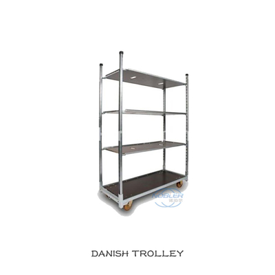 Standaardcontainer van multiplex bloemen logistieke doorstroming trolley conventionele PP wiel koud gegalvaniseerd installatie is handig