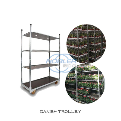 Van de de omzet goed helper van de bloemlogistiek van het de containertriplex standaard Deens materieel de bloemkarretje