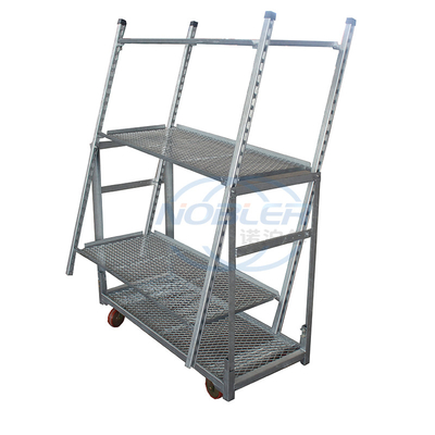 Deense container 1350 mm standaard bloemenwagen gevouwen en geïnstalleerd voor snelle omzet