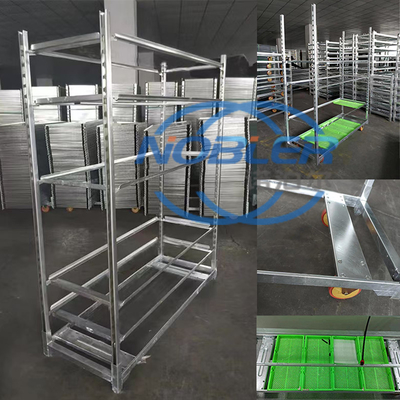 Hot Dip gegalvaniseerde Deense plantenwagen voor moderne bloemenlogistiek