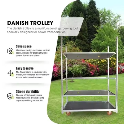 Plywoodmateriaal Vierwiel rollend Deens trolley-planken