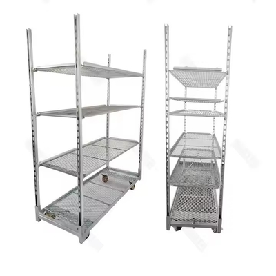 Zware galvaniseerde tuinbouw Deense trolleys Kassen Rollende kwekerij Transportopslag