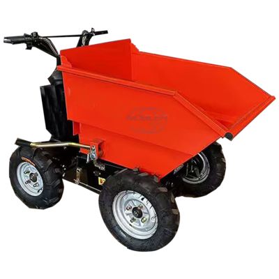 4 banden elektrische mini dumper soepel en stil werken