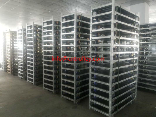 Thermisch verzinkte Deense bloemenkar met natuurlijke houten afwerking en 40KG per plank draagvermogen voor commerciële bloemenverwerking