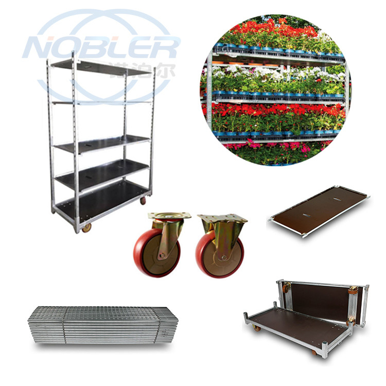 1350*565*1900mm Nederlands Winkelwagen Trolley Metaal Vier Wielen voor Greenhouse Garden Farm