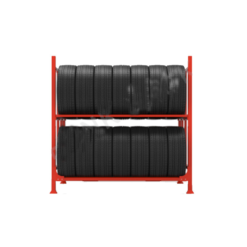 Heavy-duty stapelbare afneembare metalen bandenopslagsysteem voor vorkheftrucks