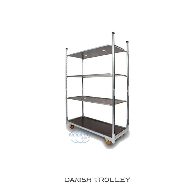 Standaardcontainer van multiplex bloemen logistieke doorstroming trolley conventionele PP wiel koud gegalvaniseerd installatie is handig