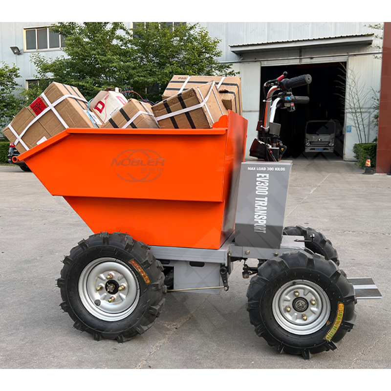 Elektrische mini dumptruck met wielen 4 uur continu in gebruik